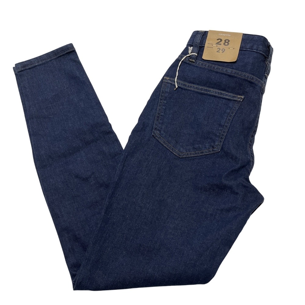 Patagonia Jeans Womens 28 Slim‎ Leg Dark Wash Organic Cotton Blend Denim Outdoor